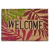Relaxdays Zerbino Ingresso Casa, 40x60 cm, Tappetino con Scritta Welcome, Fibra di Cocco, Indoor & Outdoor, Multicolore