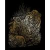 Pracht Creatives Hobby Royal & Langnickel Quadro da Grattare Leone con Cuccioli, Oro, Immagini da Grattare per Bambini e Adulti, con Penna e Sagoma da Grattare