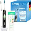 emmi-dent Metallic Spazzolino Elettrico a Ultrasuoni (Kit Base Black Diamond) I Pulizia dei Denti Ottimale Senza Sfregare I Durata della Batteria Fino a 12 Giorni