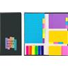 D.RECT Set di 410 foglietti adesivi, set di fogli adesivi multicolore, per appunti, sticky notes, school supplies, segnalibri, evidenziatori di testo