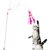 Cobee Giocattoli con piume per gatti, bacchetta morbida con pompon a campana, interattivo, per gattini da interno