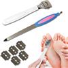 Powersell srls Kit per Pedicure, Raschietto per Tallone, Rasoio per Calli Tagliacalli, Lima per Piedi Scrubber Raspa per Pelle Morta Ruvida, Piedi Screpolati, Set per Rimuovere Duroni, 5 Lame di Ricambio