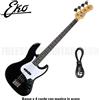 Eko VJB-200 Black Basso Elettrico a 4 corde Nero + Cavo jack Omaggio