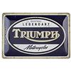Nostalgic-Art Targhe Vintage, Triumph - Motorcycles - Idea Regalo per Accessori per Moto, in Metallo, Design retrò per Decorazione, 20 x 30 cm
