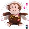 Hopearl Talking Scimmia ripete quello che dici annuire elettrico interattivo giocattolo animato parlare peluche Buddy Festival di compleanno per bambini, 16,5 cm (Monkey)