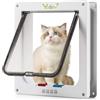 Ycozy XL Porta per Gatti per Porte 27.8 x 25 cm con Chiusura a 4 Vie per Porta Interna Esterna Finestra a Muro, Gattaiola Resistente alle Intemperie per Gattini e Cani Facilmente Installabile