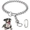 DESIMTION Collari per cani a catena, colletti a prova di masticazione in metallo in acciaio inossidabile collare a catena con chiusura di connessione per piccoli cani di grossa taglia (A, S)