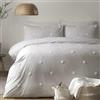 Appletree - Set copripiumino da giardino, 100% cotone, colore: Argento con pois bianchi, singolo