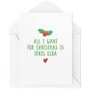 Tongue in Peach Divertenti biglietti di Natale | All I Want For Xmas Is Idris Elba Card | For Her Bestie Luther Daughter Sister Lyrics Mariah Carey Banter| CBH703