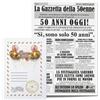 KAÏDENSÏ Idea Regalo Compleanno Donna 50 Anni - Giornale La Gazzetta Della 50 Enne - Maxi Biglietto Auguri Originale - Gadget Scherzi Biglietti Divertenti per Lei