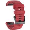 ISABAKE Cinturino Orologio per Garmin Fenix 6X / 6X PRO, Fenix 5X / 5X Plus, Accessori Fenix 3/3 HR, Cinturino QuickFit 26mm di Larghezza-rosso