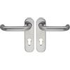 ECO D110/KS - Maniglia con targa corta PZ per porte di fuga, spessore porta 40-66 mm, maniglia porta in alluminio anodizzato argento