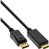 InLine cavo convertitore da DisplayPort a HDMI, 4K/60Hz nero, 5m