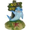 Supa No Fishing Sign, Shark Aquarium/Fish Tank Ornamento | Dettagli realistici | Circa 6,5 cm (L) x 7 cm (W) x 8,5 cm (H)