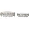 Home Decor Tavolo ausiliare Dkd Home Decor alluminio (2 pezzi) (52 x 52 x 25 cm) (63,5 x 63,5 x 30,5 cm)
