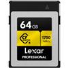 LEXAR CFexpress card 64GB Professional type B 1750 read 1000 write Gold Series