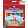 FABER-CASTELL - Set di matite colorate Castle da 24 pezzi | Colori brillanti, forma esagonale e mina resistente alla rottura per bambini e adulti