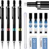 YISAN Set di Matita Meccanica,4 Pezzi Portamine con HB 0,3 & 0,5 & 0,7 & 0,9 mm Mina di Matita con Gomma pour Dessin,Disegno,70719
