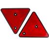 Upgrade4cars 2 Catadiottri Rimorchio Adesivi | Catarifrangenti Adesivo Rossi per Rimorchi | Riflettore Triangolare | Accessori Auto Universale
