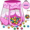 KIDUKU® Tenda da gioco per bambini pop up + 100 palline + borsa per interni ed esternim (Rosa)