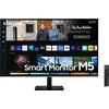 Samsung Monitor Samsung Smart Monitor M5, Flat 27'', 1920x1080 (Full HD), Smart TV (Amazon Video, Netflix), Airplay, Mirroring, Office 365, Wireless Dex, Casse Integrate, IoT Hub, WiFi, HDMI