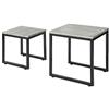 SoBuy Set tavolini Soggiorno Tavolinetto da Salotto L50*P50*A50cm (FBT42-HG)