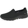 Skechers Go Walk 6 Big Splash, Sneaker Donna, Black Textile Trim, 35.5 EU