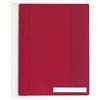 Durable 251003 - Cartellina ad aghi Clear View, copertina trasparente e retro colorato, pressino fermafogli, f.to A4+, rosso, conf. da 25 pezzi