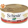 Schesir Cat Tonnetto e Filetti di Manzo con Riso al Naturale - Lattina da 85 Gr