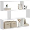 Dmora - Libreria Misone, Scaffale da ufficio multiuso, Mobile biblioteca portalibri a 3 ripiani, 110x25h96 cm, Bianco