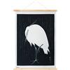 Grupo Erik: Stampa su Tela - Egret in the Rain | Stampa da parete su tela con cornice legno a stecche e corda per appenderla, ideale come decorazione casa o poster da parete vintage