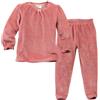 People Wear Organic Pigiama in ciniglia di cotone biologico -col. rosa antico a righe
