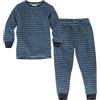 People Wear Organic Pigiama in spugna di cotone biologico -col. righe blu