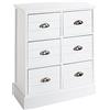 HAKU Möbel Cassettiera bianco, Legno massiccio, MDF - Dim. L 60 cm x A 75 cm x P 30 cm, Stile Mobili Costieri