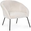 KONTE.DESIGN Poltrona AIKO in Velluto Bianco