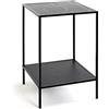HAKU Tavolino nero in MDF e tubolare d'acciaio - Dimensioni: L 40 x A 60 x P 40 cm Stile: Moderno