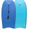 Fetch 50 Bodyboard per adulti e ragazzi, tavola per il corpo con cordino e guinzaglio a spirale, 3 misure - 102, 106,7 e 111,8 cm