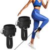 wocpvm 2Pcs Cavigliere per Cavi Palestra Cinghie per Fitness, Cinghie di Caviglia Per Trazioni Esercizi Delle Gambe e Workout con Attaccamento Cavo,Donna & Uomo(Nero)