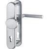 Hoppe porta di casa porta d' ingresso, maniglia Stockholm OE di Norma distanza 88 mm, in acciaio inox opaco, per porte dello spessore di 67 72 mm, senza nucleo ANTISCASSO