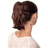 WIG ME UP - Toupet Coda di Cavallo Extension Castano Castano cenere medio Corto Look Wild Clip a farfalla per il fissaggio 20 cm T6545-6