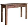 vidaXL Tavolo Consolle Legno Massello Recuperato 123x42x75 cm Tavolino Tavola