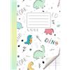 Independently published Quaderno a righe 1 elementare e 2 elementare: Quadernone A4 | Rigatura A | Dino_White