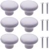 NAKUPENDA 6Pcs Manopole per Mobili Pomelli per Cassetti in Ceramica a Forma di Rotonde Pomello a Forma in Ceramica per Cassetto Cameretta Maniglie Delle Porte Armadi (Viola Chiaro)