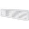 Vent Systems 460 x 140 mm (440 x 120 mm) Registro aria porta - feritoie per porte - Griglia di ventilazione - bagno, armadietto, garage attraverso la porta - Colore: bianca