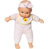 BabyHerz Bambola morbida per bambine molto carina e piccola - adatta a partire dai 1 ai 2 anni (rosa con fascia)