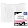Twillie Set di 2 Copricuscini Impermeabili - Per Cuscini 50 x 80 - Certificato Oeko Tex® - Made in Europe - Copriguanciale in Jersey Microtraspirante - Ultra sottile e Ultra Morbido - Chiusura a Zip