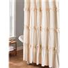 Lush Decor Darla - Tenda da doccia con balze e motivo floreale, 183 x 183 cm, colore: avorio