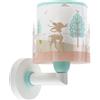 Dalber lampada applique da parete per bambini Loving Deer cervo animali rosa