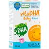 U.G.A. NUTRACEUTICALS SRL Vita DHA Baby Drops - Integratore di Acido DHA e Vitamina D - Gocce 30 ml