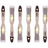 HARDY WORKING TOOLS Hardy Select 6 STK. Flachpinsel-Set 25 mm Serie 45, Synthetik Lasurpinsel, Flachpinsel mit Naturholz, Lackierpinsel mit Stahlzwinge